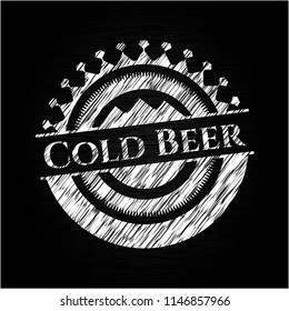 Cold Beer with chalkboard texture