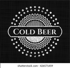 Cold Beer with chalkboard texture