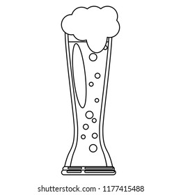 Cold beer cup in black and white