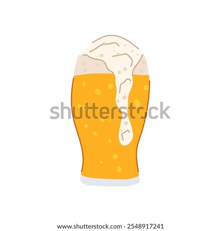 cold beer cup cartoon. refreshing brew, ale lager, stout ipa cold beer cup sign. isolated symbol vector illustration