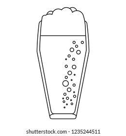 Cold beer cup large black and white