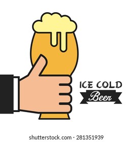 cold beer design, vector illustration eps10 graphic 