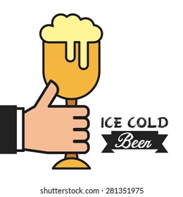 cold beer design, vector illustration eps10 graphic 