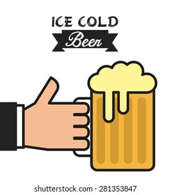 cold beer design, vector illustration eps10 graphic 