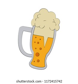 Cold beer glass