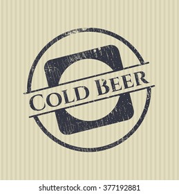 Cold Beer grunge stamp