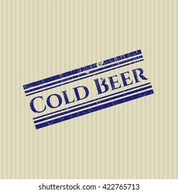 Cold Beer grunge stamp
