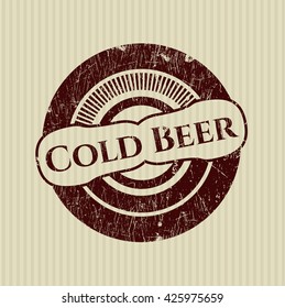 Cold Beer grunge stamp