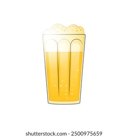 Icono de cerveza fría en estilo plano. Ilustración vectorial de bebida alcohólica sobre fondo aislado. Concepto de negocio de la muestra del vidrio del alcohol.