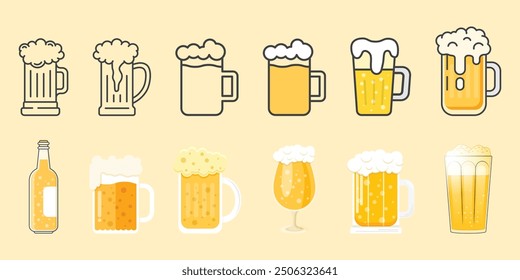 Icono de cerveza fría en estilo plano. Ilustración vectorial de bebida alcohólica sobre fondo aislado. Concepto de negocio de la muestra de la botella de alcohol.