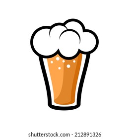 Cold Beer Icon on White Background. Vector illustration