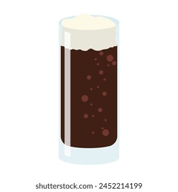 Cold beer icon or sign. Vector flat beer illustration isolated on white background. Alcohol drink pub or bar