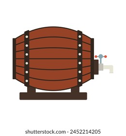 Cold beer icon or sign. Vector flat beer illustration isolated on white background. Alcohol drink pub or bar