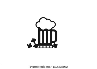 Cold beer icon vector isolate 