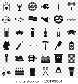 Cold beer icons set. Simple style of 36 cold beer vector icons for web for any design