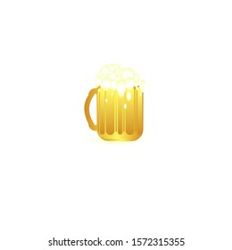 Cold beer isolated object on white background