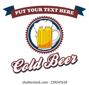 cold beer label