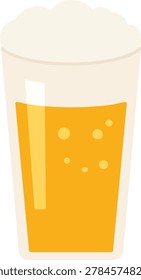 Cold beer mug illustration with foam