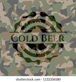 Cold Beer on camouflaged pattern