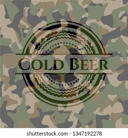 Cold Beer on camouflaged pattern