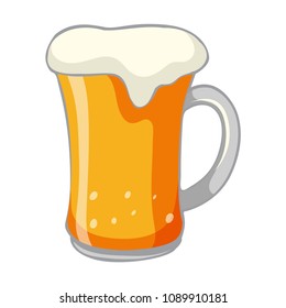 A Cold Beer on White Background illustration