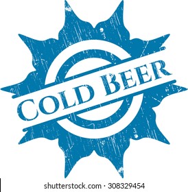 Cold Beer rubber grunge seal