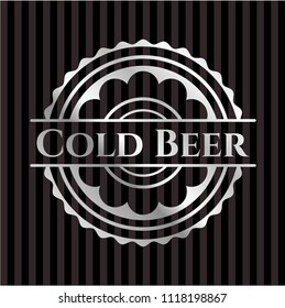 Cold Beer silver badge or emblem