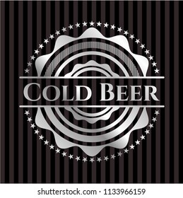 Cold Beer silver emblem or badge