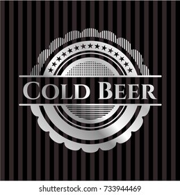 Cold Beer silver emblem or badge