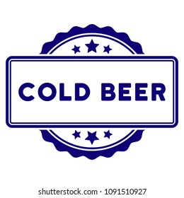 Cold Beer text seal template. Vector element with clear design for stamps and watermarks.