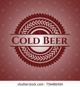 Cold Beer vintage red emblem