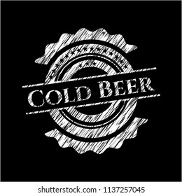 Cold Beer written with chalkboard texture