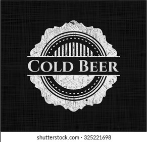 Cold Beer written with chalkboard texture