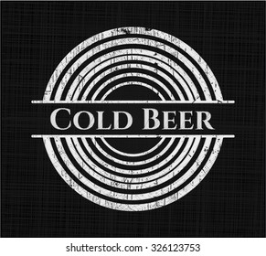 Cold Beer written with chalkboard texture
