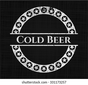 Cold Beer written with chalkboard texture