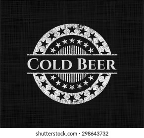 Cold Beer written on a blackboard