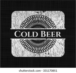 Cold Beer written on a blackboard