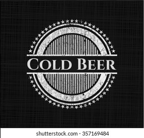 Cold Beer written on a blackboard