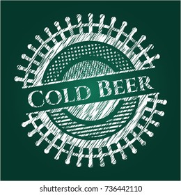 Cold Beer written on a chalkboard