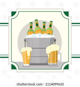 Cold beers drink