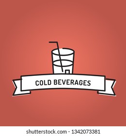 COLD BEVERAGES LINE ICON SET