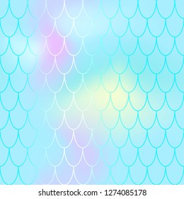Cold blue fish skin background. Blue pink fish scale print. Magic mermaid seamless pattern tile. Holographic gradient. Rainbow texture. Mermaid seamless pattern. Iridescent wrapping paper swatch