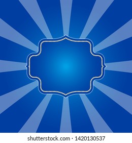 cold blue rays background in retro design vector