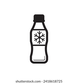 Cold bottle drink logo icon,design vector illustration template