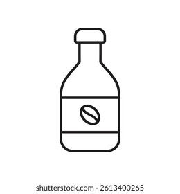 cold brew bottle icon with white background vector stock illustration