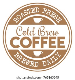 Cold Brew Coffee Stamp