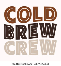 Retro-T-Shirt für Cold brew-Crew