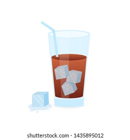 Cold brew iced coffee. Vector stock illustration.