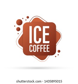 Cold brew iced coffee. Vector stock illustration.