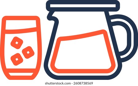 Cold Brew Icon Color Line Vector Illustration